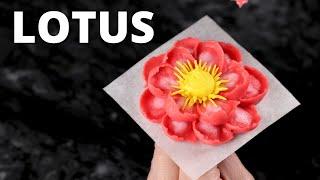 How to pipe buttercream lotus flower   Cake Decorating For Beginners 