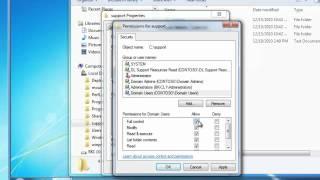 NTFS Permissions overview using Windows 7