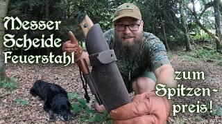 TOP günstiges Bushcraft Messer Beavercraft Dusk BSH4 komplett mit Feuerstahl - Unboxing & Test REUP