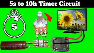 5 second to 10 hour timer delay circuit  make a  timer delay circuit controller using 555 timer ic.