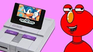 Elmo Turns Sonic into a Game Cartridge Plays it on a SNES and Destroys the WorldGrounded