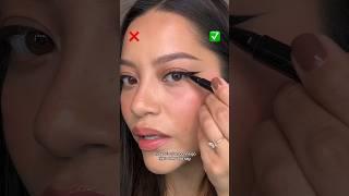 Eyeliner technique for hooded eyes