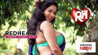 Redheart Saree Lover # Anjani in Blue Saree Photoshoot HD1080p  Saree Lover  Boobs Lover  Navel