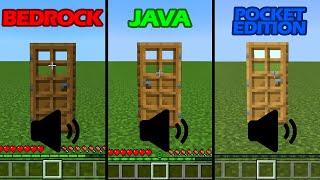 sounds of minecraft JAVA vs BEDROCK vs POCKET EDITION