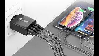 JOOMFEEN Quick Charge 3.0 Charger Adapter USB C QC 3.0 30W 6A 4 Ports - Test