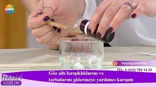 Göz altı kırışıklıklarını ve torbalarını gidermeye yardımcı karışım