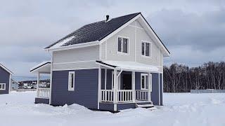 Обзор дома с завода по проекту Шведский M в коттеджном поселке Авангард