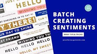 Batch Creating Sentiments + Organizing