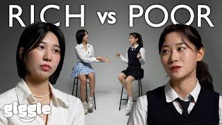 RICH vs POOR Girl at school  Does money make you popular in class?