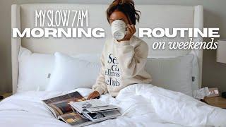 7AM MORNING ROUTINE  my slow weekend morning routine slow living routine  Beautifully Syndie
