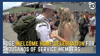 Huge welcome home for service members