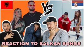 Reaction to Balkan Songs Fatima Ymeri ft Trimi -Amore Albania vs. CVIJA X TEODORA -NOKAUTSerbia