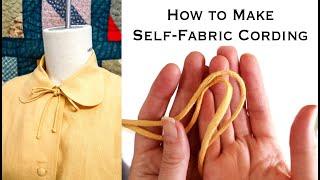 How to Make Self Fabric Cord- Decorative Cording for Vintage Sewing