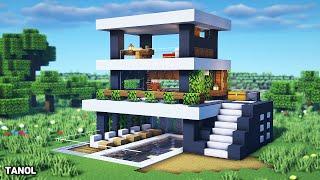 ️마인크래프트 건축강좌  미니 수영장 모던하우스 만들기   Minecraft Mini Pool Modern House Tutorial