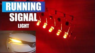 How to Make Turn signal running lights  LED running light circuit  DIY turn signal lights