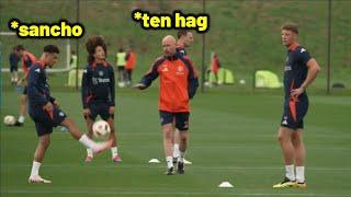 Ten Hag did this for Sancho in Manchester United training today