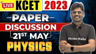 KCET 2023 Physics Paper Analysis  Discussion Along with Answer Keys 