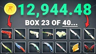 UNBOXING 40 EXPENSIVE CASES $12944.48 BATTLE  CSGOROLL