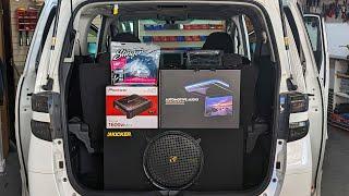 Toyota Alphard AH20 Stereo & Roof Screen Android Upgrade Kicker 15 Subwoofer & Pioneer Amplifier