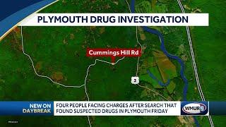 Four people facing charges after search that found suspected drugs in Plymouth Friday