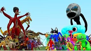 All New Zoochosis Monsters Vs All Garten Of Banban Monsters In Garrys Mod