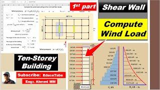 Wind loads on Shear Wall Ten-storey BuildingShear and Moment Diagram - Part - 1