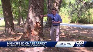 Authorities Driver identified after speeding away from Hilton Head traffic stop crashing into tree