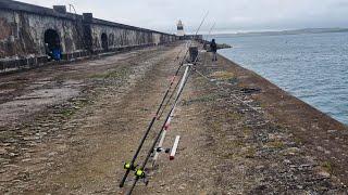 Fishing inside Holyhead breakwater  fishing the longest breakwater UK  strange fish