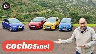 Comparativa Utilitarios Seat Ibiza Opel Corsa Peugeot 208 Renault Clio  Prueba coches.net