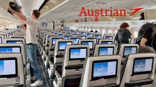 BRAND NEW AUSTRIAN B787  BER-VIE  Economy + Premium Eco seat  FULL FLIGHT EXPERIENCE