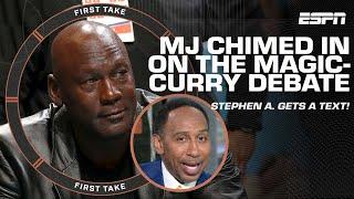 Michael Jordan texted Stephen A. that Magic Johnson is the PG over Steph Curry   First Take