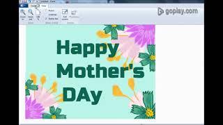 HOW TO DRAWING HAPPY MOTHERS DAY GREETINGS IN MS PAINT?