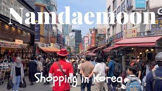 Seoul Korea Namdaemoon Market Walking Tour  The Largest Market in Korea  Shopping in Korea