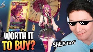 Worth it to buy? Hot Kagura New Skin Exorcist Review and Gameplay  Mobile Legends