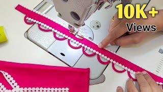 नया और यूनिक Exclusive Neck Design Tutorial Easy DIY with Lace and Fabric  All Type Boutique