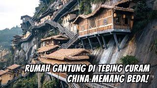 Wangxian Valley Lembah dengan Rumah Menggantung di Tebing Setinggi 100 Meter Bak Negeri Dongeng