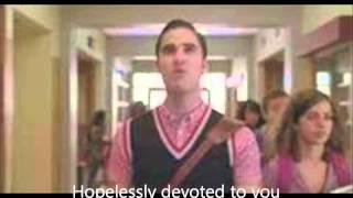 Hopelessly Devoted To You glee with lyrics