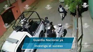 Elementos con uniforme de la Guardia Nacional golpean a hombre y manosean a mujer en Ecatepec