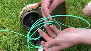 How To Refill a Spool on Stihl FSA 57 String Trimmer - AutoCut C 3-2 Linehead