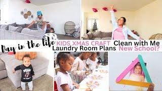 BUSY DAY IN THE LIFE OF A WORK FROM HOME MOM  NEW SCHOOL PLANS  LAUNDRY ROOM DIY  CRISSY MARIE