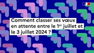 Parcoursup  comment classer ses vœux en attente ?