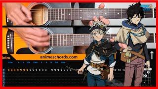 Black Clover OP 1 - Haruka Mirai  Acoustic Guitar Lesson Tutorial + TAB + CHORDS