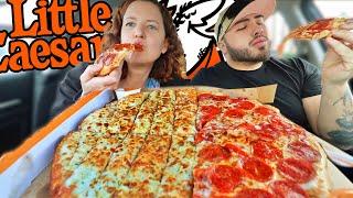 Little Caesars Mukbang with @eatwithkaren