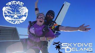 Katie kicks off her day with a SKYDIVE