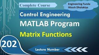 Matrix Functions in MATLAB