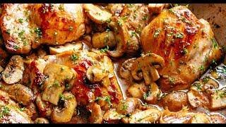 Garlic Mushroom Chicken Thighs