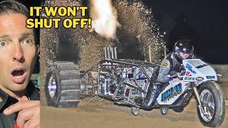 Top Fuel Motorcycle Dirt Drag Racing GONE WRONG