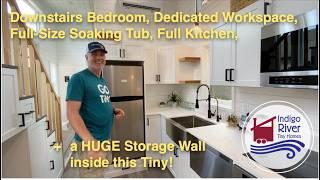 Take an Inside Look at our newest Tiny Home Downstairs Master Dedicated Work Station & Soaking Tub