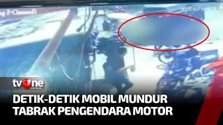 Minibus Berjalan Mundur Tabrak Motor Dua Orang Alami Patah Tulang  Kabar Siang tvOne