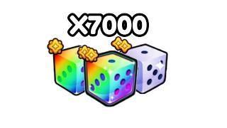 I Used 7000 Lucky Dice And Got Huges Pet Simulator 99